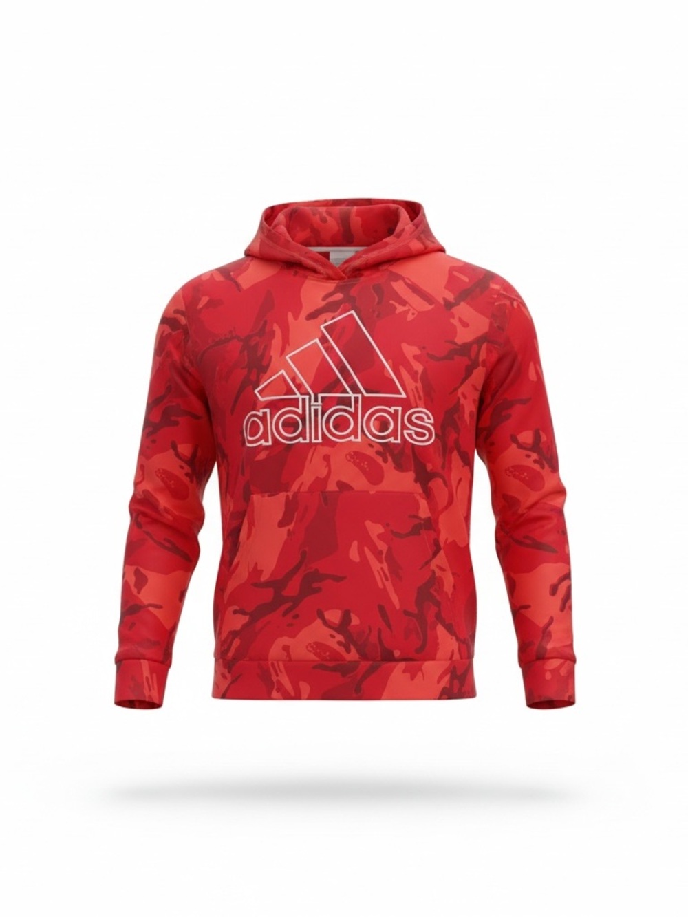 Adidas Red Camo Pullover Hoodie for Kids